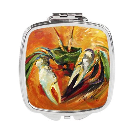 CAROLINES TREASURES Small Orange Crab Compact Mirror JMK1251SCM